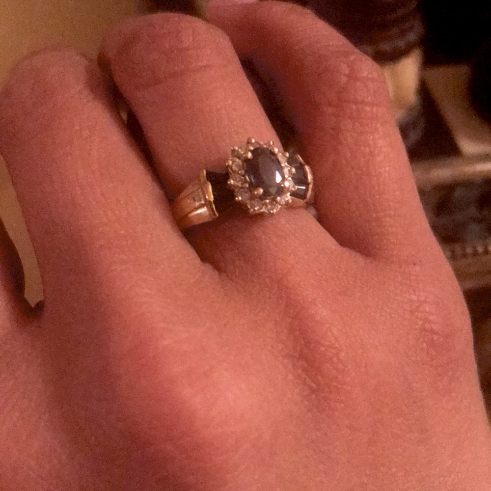 14k Blue sapphire Ring